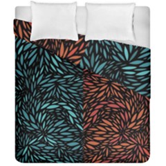 Square Pheonix Blue Orange Red Duvet Cover Double Side (california King Size)