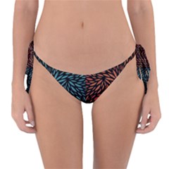 Square Pheonix Blue Orange Red Reversible Bikini Bottom