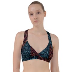 Square Pheonix Blue Orange Red Sweetheart Sports Bra by Mariart