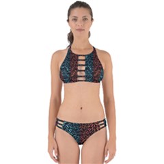 Square Pheonix Blue Orange Red Perfectly Cut Out Bikini Set by Mariart