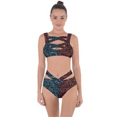 Square Pheonix Blue Orange Red Bandaged Up Bikini Set  by Mariart