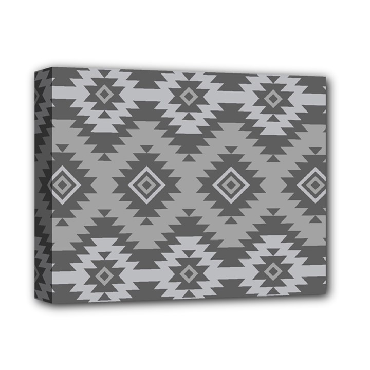 Triangle Wave Chevron Grey Sign Star Deluxe Canvas 14  x 11 