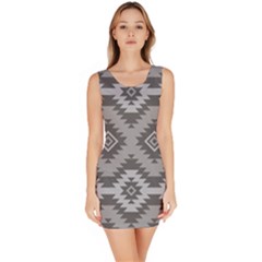 Triangle Wave Chevron Grey Sign Star Bodycon Dress by Mariart