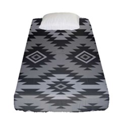 Triangle Wave Chevron Grey Sign Star Fitted Sheet (single Size) by Mariart