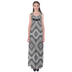 Triangle Wave Chevron Grey Sign Star Empire Waist Maxi Dress