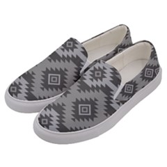 Triangle Wave Chevron Grey Sign Star Men s Canvas Slip Ons by Mariart