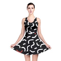 Toucan White Bluered Reversible Skater Dress by Mariart