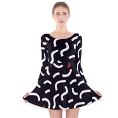 Toucan White Bluered Long Sleeve Velvet Skater Dress by Mariart