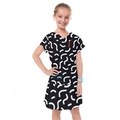 Toucan White Bluered Kids  Drop Waist Dress by Mariart