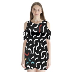 Toucan White Bluered Shoulder Cutout Velvet  One Piece by Mariart