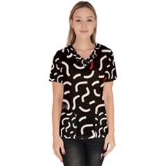 Toucan White Bluered Scrub Top