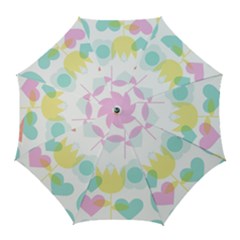 Tulip Lotus Sunflower Flower Floral Staer Love Pink Red Blue Green Golf Umbrellas