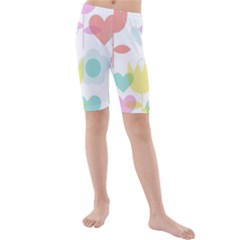 Tulip Lotus Sunflower Flower Floral Staer Love Pink Red Blue Green Kids  Mid Length Swim Shorts