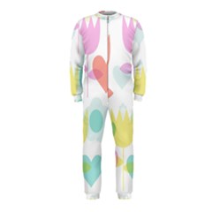 Tulip Lotus Sunflower Flower Floral Staer Love Pink Red Blue Green Onepiece Jumpsuit (kids) by Mariart