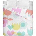 Tulip Lotus Sunflower Flower Floral Staer Love Pink Red Blue Green Duvet Cover Double Side (California King Size) View1