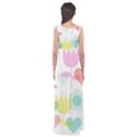 Tulip Lotus Sunflower Flower Floral Staer Love Pink Red Blue Green Empire Waist Maxi Dress View2