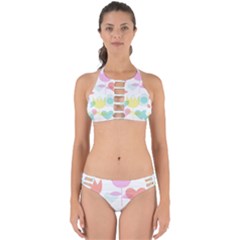 Tulip Lotus Sunflower Flower Floral Staer Love Pink Red Blue Green Perfectly Cut Out Bikini Set