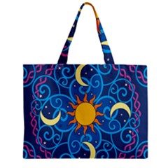 Sun Moon Star Space Vector Clipart Zipper Mini Tote Bag by Mariart