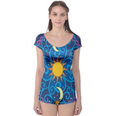 Sun Moon Star Space Vector Clipart Boyleg Leotard  by Mariart