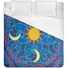 Sun Moon Star Space Vector Clipart Duvet Cover (king Size)