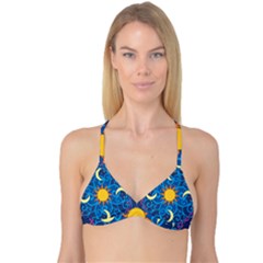 Sun Moon Star Space Vector Clipart Reversible Tri Bikini Top