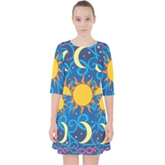 Sun Moon Star Space Vector Clipart Pocket Dress by Mariart