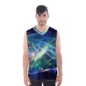 Waveslight Chevron Line Net Blue Men s Basketball Tank Top View1