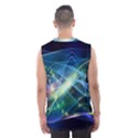 Waveslight Chevron Line Net Blue Men s Basketball Tank Top View2