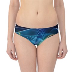 Waveslight Chevron Line Net Blue Hipster Bikini Bottoms by Mariart