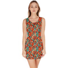 Surface Patterns Bright Flower Floral Sunflower Bodycon Dress