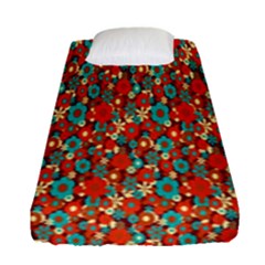 Surface Patterns Bright Flower Floral Sunflower Fitted Sheet (single Size)