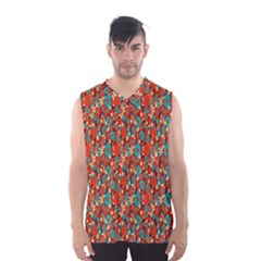 Surface Patterns Bright Flower Floral Sunflower Men s Basketball Tank Top