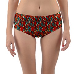 Surface Patterns Bright Flower Floral Sunflower Reversible Mid-waist Bikini Bottoms by Mariart