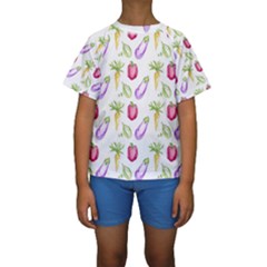 Vegetable Pattern Carrot Kids  Short Sleeve Swimwear by Mariart