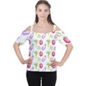 Vegetable Pattern Carrot Cutout Shoulder Tee View1