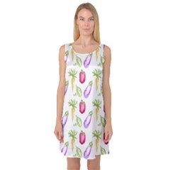 Vegetable Pattern Carrot Sleeveless Satin Nightdress by Mariart