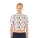 Vegetable Pattern Carrot Cotton Crop Top View2