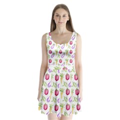 Vegetable Pattern Carrot Split Back Mini Dress  by Mariart