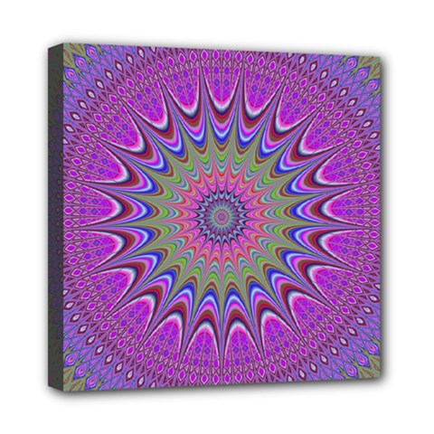 Art Mandala Design Ornament Flower Mini Canvas 8  X 8  by BangZart