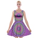 Art Mandala Design Ornament Flower Velvet Skater Dress View1