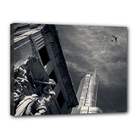 Chicago Skyline Tall Buildings Canvas 16  X 12  by BangZart