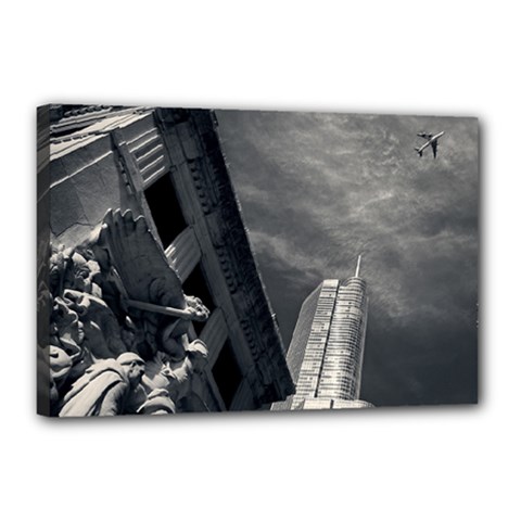 Chicago Skyline Tall Buildings Canvas 18  X 12  by BangZart