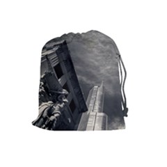 Chicago Skyline Tall Buildings Drawstring Pouches (large)  by BangZart