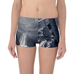 Chicago Skyline Tall Buildings Reversible Boyleg Bikini Bottoms by BangZart