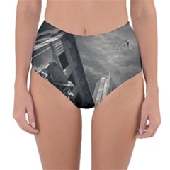 Chicago Skyline Tall Buildings Reversible High-waist Bikini Bottoms by BangZart