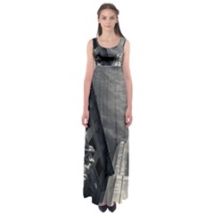 Chicago Skyline Tall Buildings Empire Waist Maxi Dress by BangZart