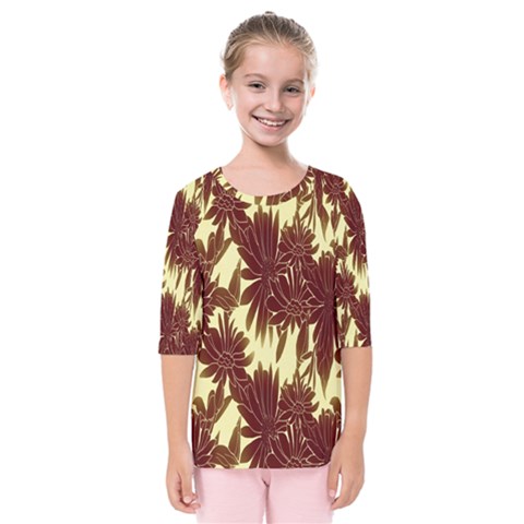 Floral Pattern Background Kids  Quarter Sleeve Raglan Tee by BangZart