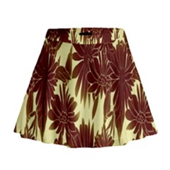 Floral Pattern Background Mini Flare Skirt by BangZart