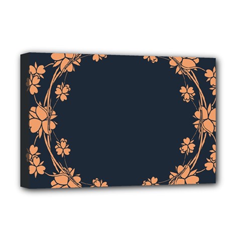 Floral Vintage Royal Frame Pattern Deluxe Canvas 18  X 12   by BangZart