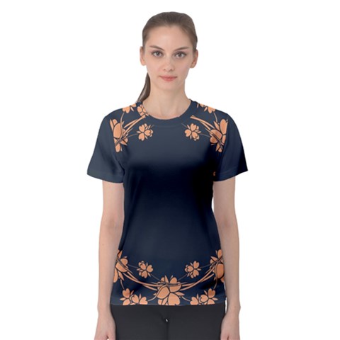 Floral Vintage Royal Frame Pattern Women s Sport Mesh Tee by BangZart